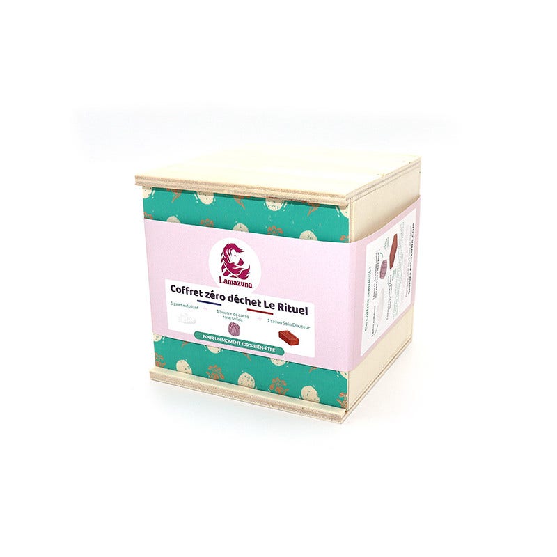 Lamazuna Set de piedra exfoliante + manteca de cacao sólida + jabón