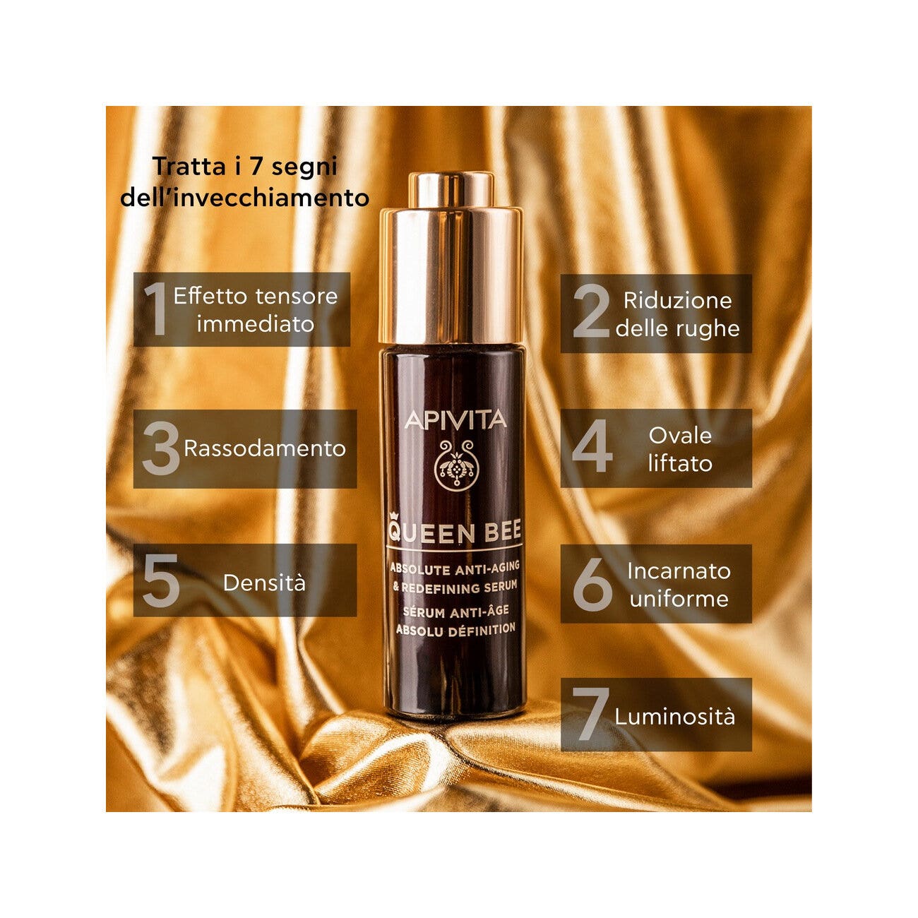Apivita Queen Bee Serum Siero Viso Anti-Età Assoluto&Rassodante 30ml