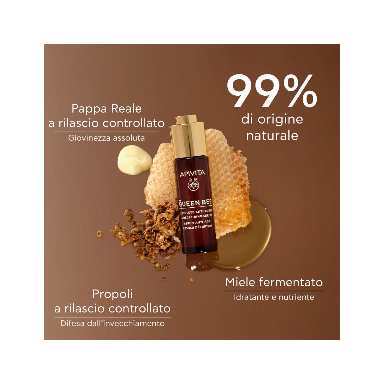 Apivita Queen Bee Serum Siero Viso Anti-Età Assoluto&Rassodante 30ml
