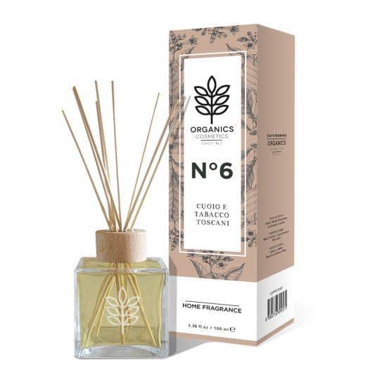 Organics Cosmetics Fragancia para el Hogar N.º 6 Cuero y Tabaco Toscano 100 ml