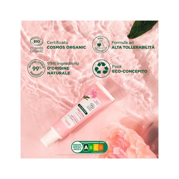 Klorane Crema rica calmante con peonía ecológica para piel sensible/seca 40 ml