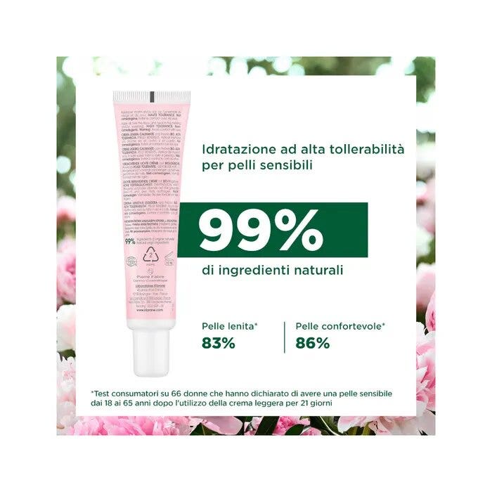 Klorane Crema rica calmante con peonía ecológica para piel sensible/seca 40 ml