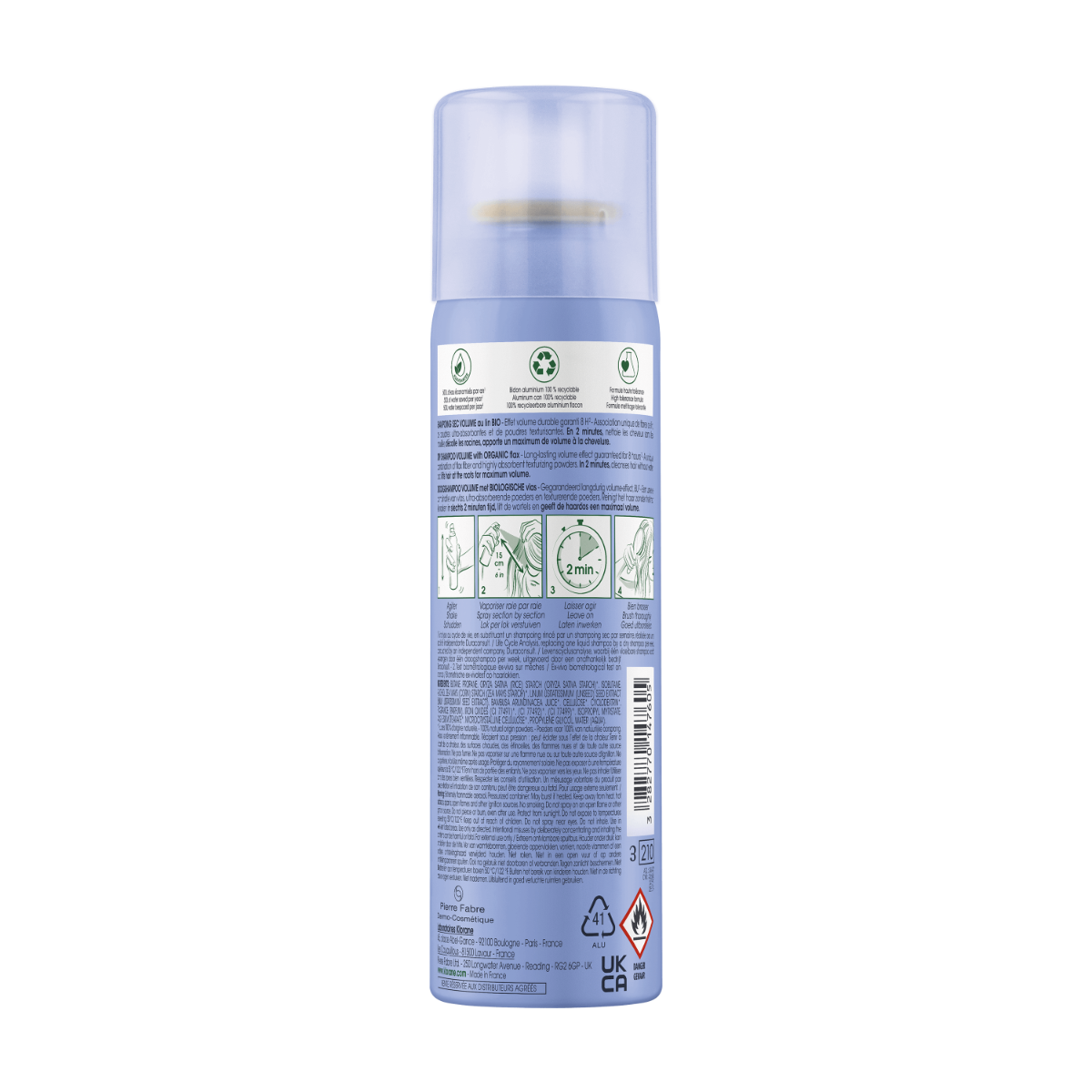 Klorane Shampoo Secco Volume Al Lino Bio 50ml