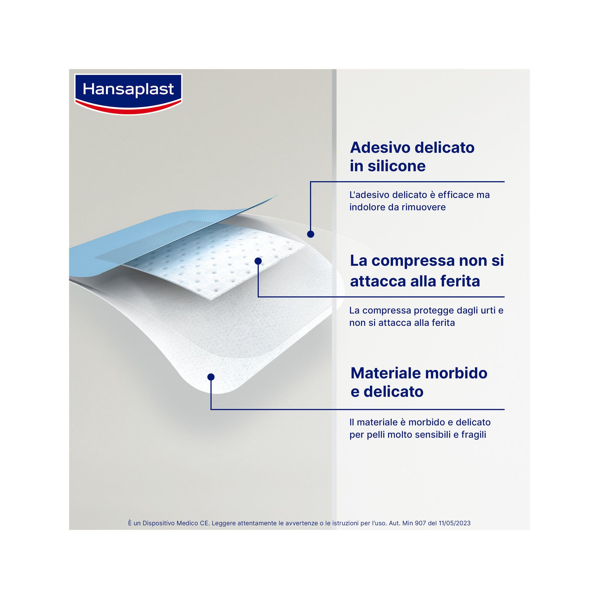 Hansaplast Apósitos Ultra Sensitive XL, suaves y delicados para pieles muy sensibles, 5 unidades