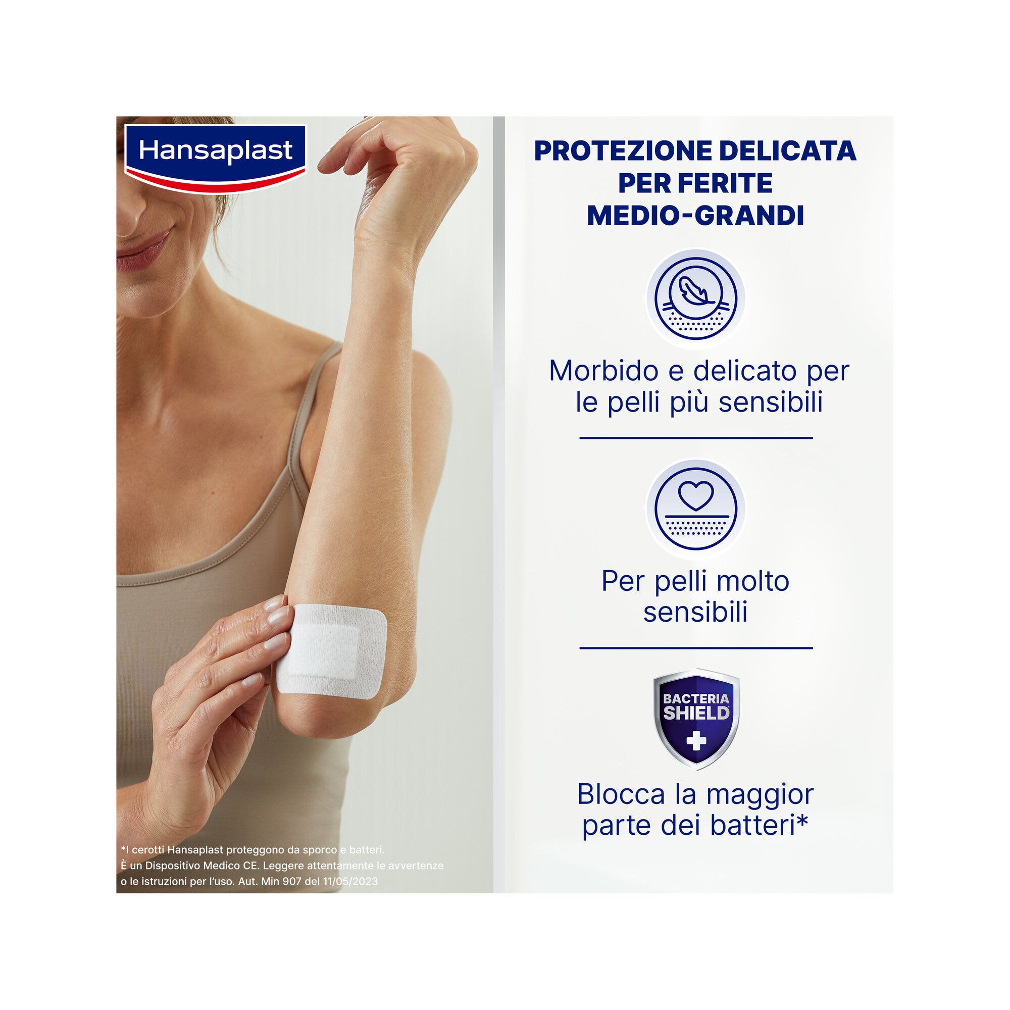 Hansaplast Apósitos Ultra Sensitive XL, suaves y delicados para pieles muy sensibles, 5 unidades