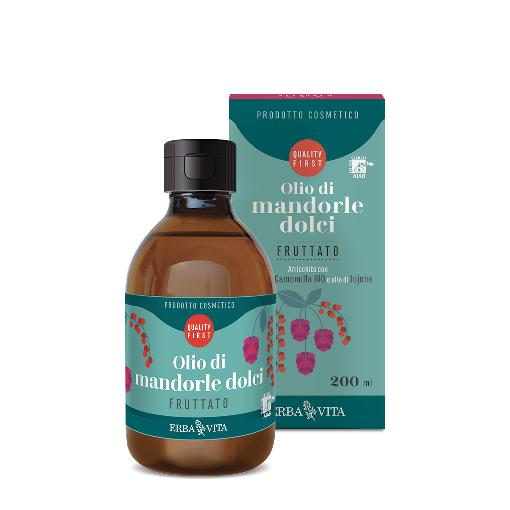 Erba Vita Olio Di Mandorle Dolci Fruttato Prodotto Cosmetico Corpo 200ml
