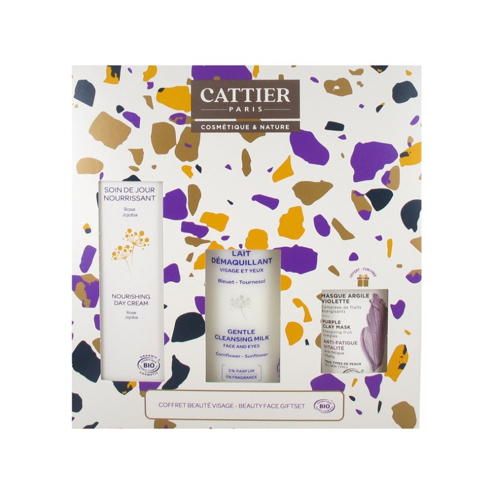 Cattier Paris Cofanetto Crema Giorno50ml +  Latte struccante 50ml + Maschera 50ml