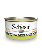 Schesir Atún con Pez Dorado Comida húmeda para gatos adultos Lata de 85 g