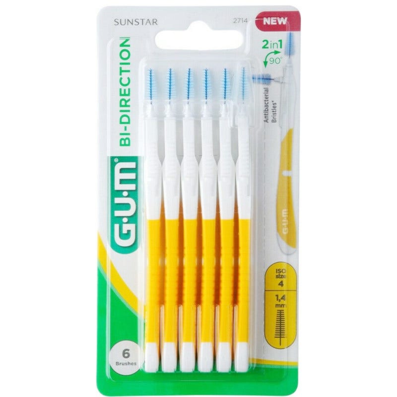 Gum Bi-Direction Cepillo Interdental 1,4 mm, 6 unidades