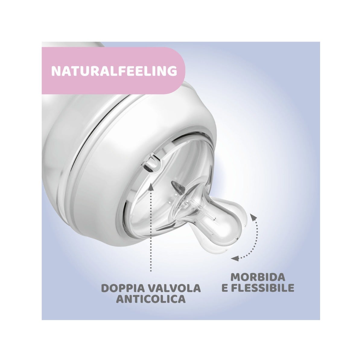Chicco Biberón Natural Feeling Flujo Rápido 6 Meses+ Unisex 330 ml