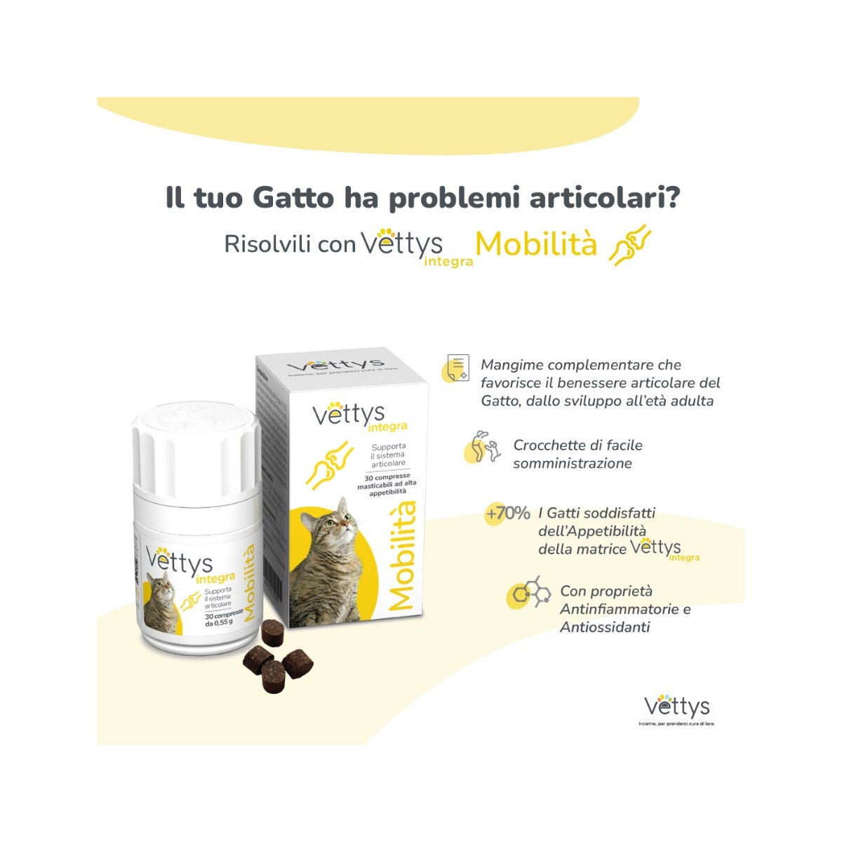 Vettys Integra Mobilità Per Gatti 30 Compresse