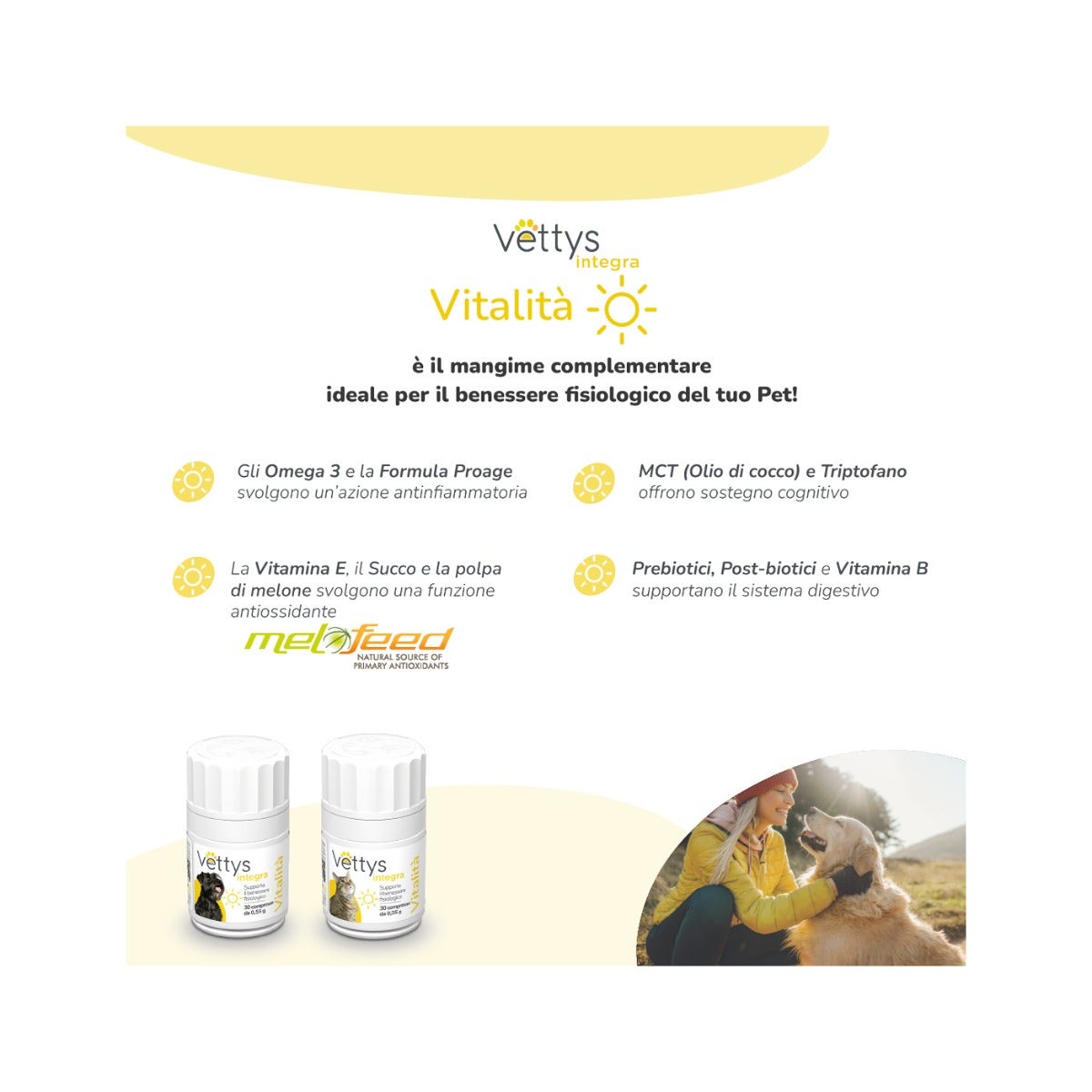 Vettys Integra Vitalità Per Gatti 30 Compresse