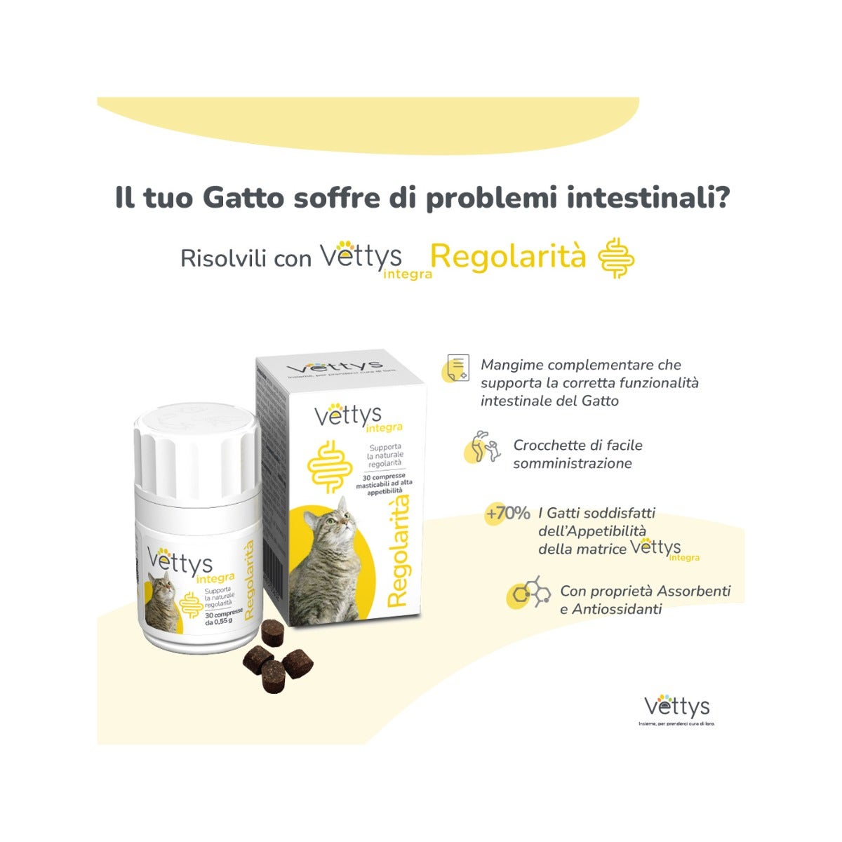 Vettys Integra Regolarità Per Gatti 30 Compresse