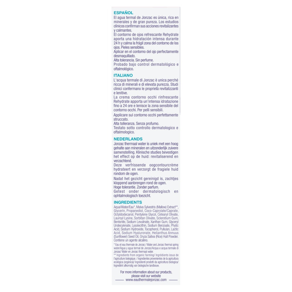 Eau Thermale Jonzac Contorno Occhi Rinfrescante Rehydrate 15ml