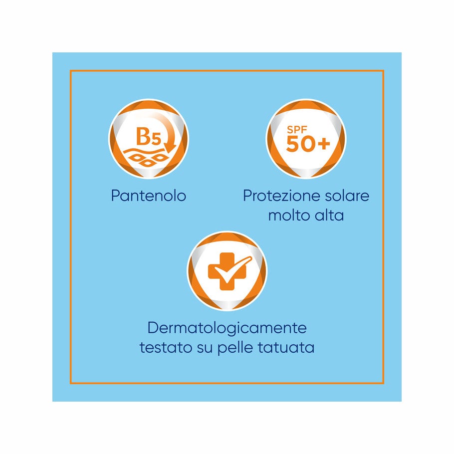Bepanthenol Tattoo Crema de protección solar muy alta SPF50+ para tatuajes con pantenol 50 ml