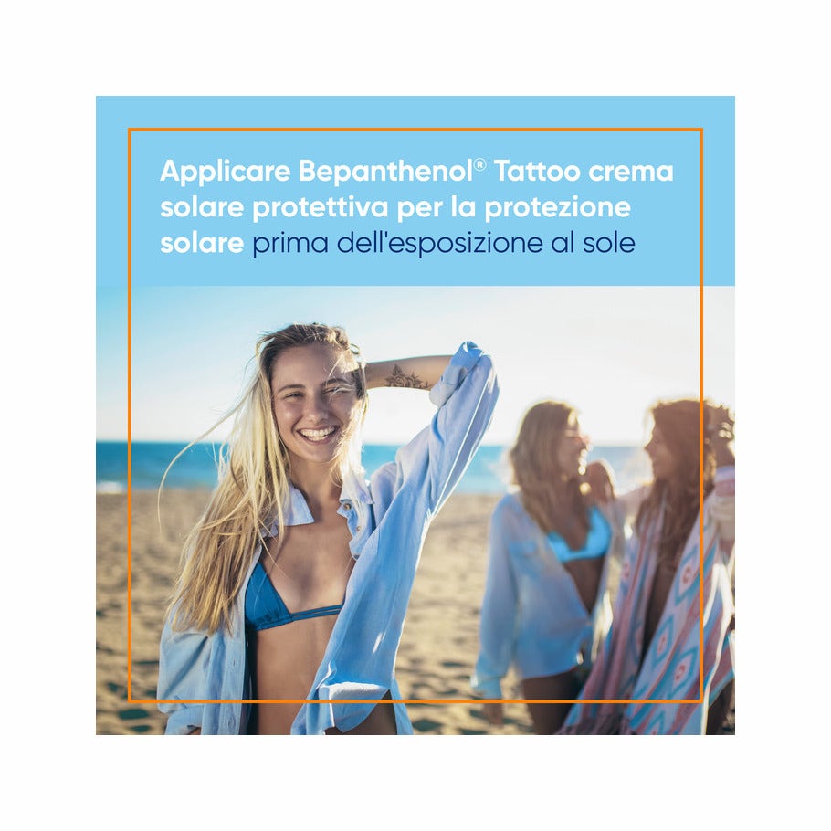 Bepanthenol Tattoo Crema de protección solar muy alta SPF50+ para tatuajes con pantenol 50 ml