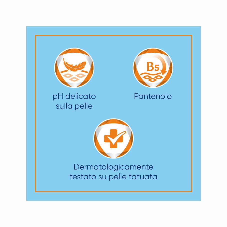 Bepanthenol Tattoo Detergente Delicato per Tatuaggi con Pantenolo Gel Senza Sapone 200ml