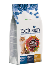 Exclusion Mediterraneo Monoprotein Noble Grain Croquetas de ternera para gatos esterilizados, 300 g