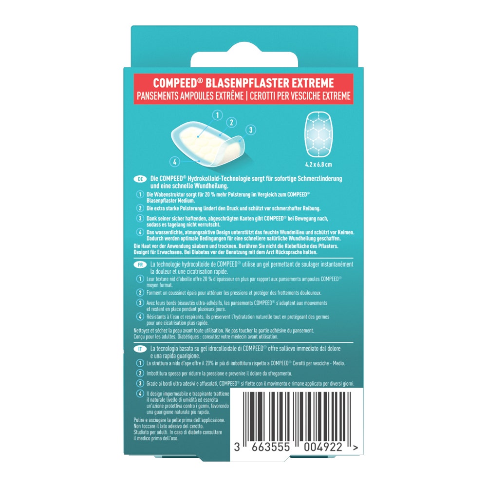 Compeed Parches para ampollas Medi Extreme 10 unidades - Alivio rápido