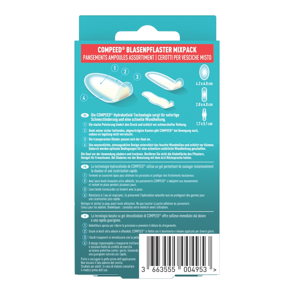 Compeed Cerotti Per Vesciche Medi Misti 10 Pezzi