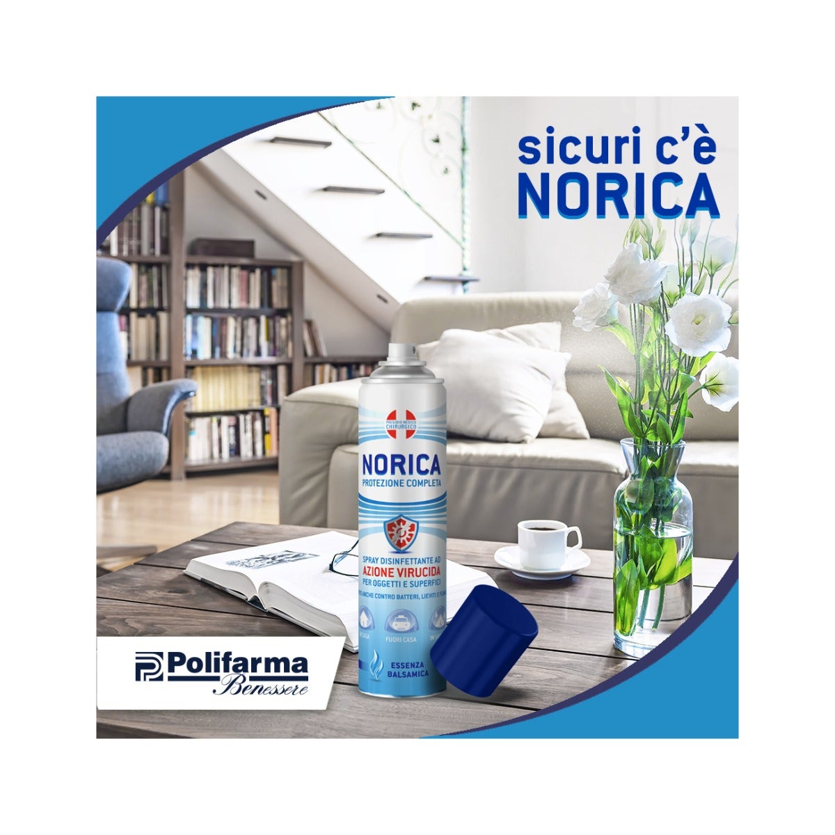 Norica Protezione Completa Spray Disinfettante Azione Virucida Per Superfici 300ml