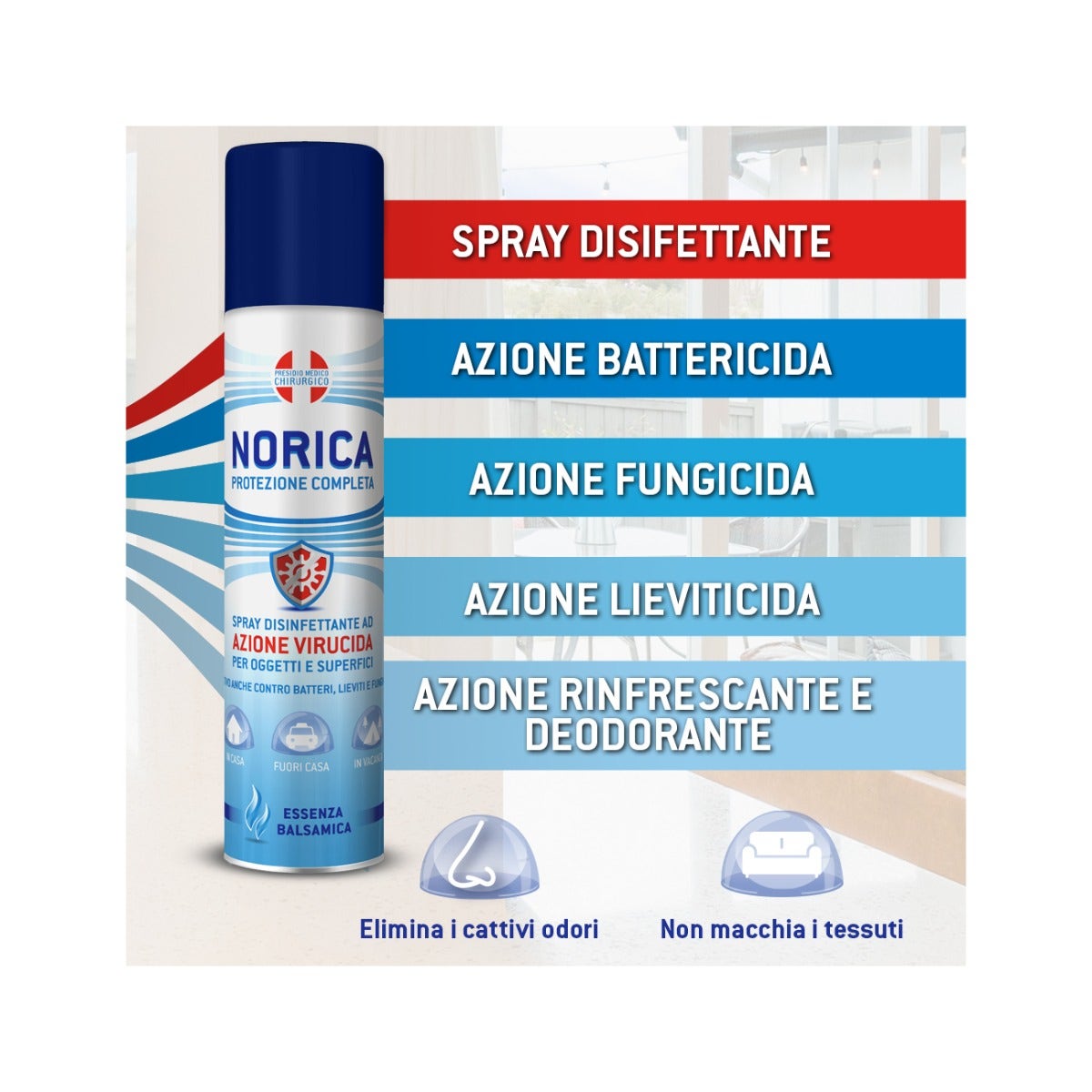 Norica Protezione Completa Spray Disinfettante Azione Virucida Per Superfici 300ml