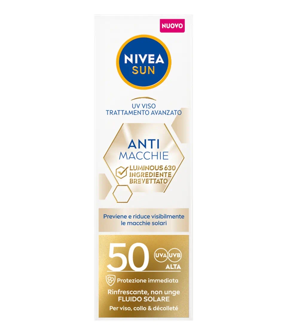 Nivea Sun Fluido Solare UV Viso Anti Macchie Luminous 630 SPF 50 40ml