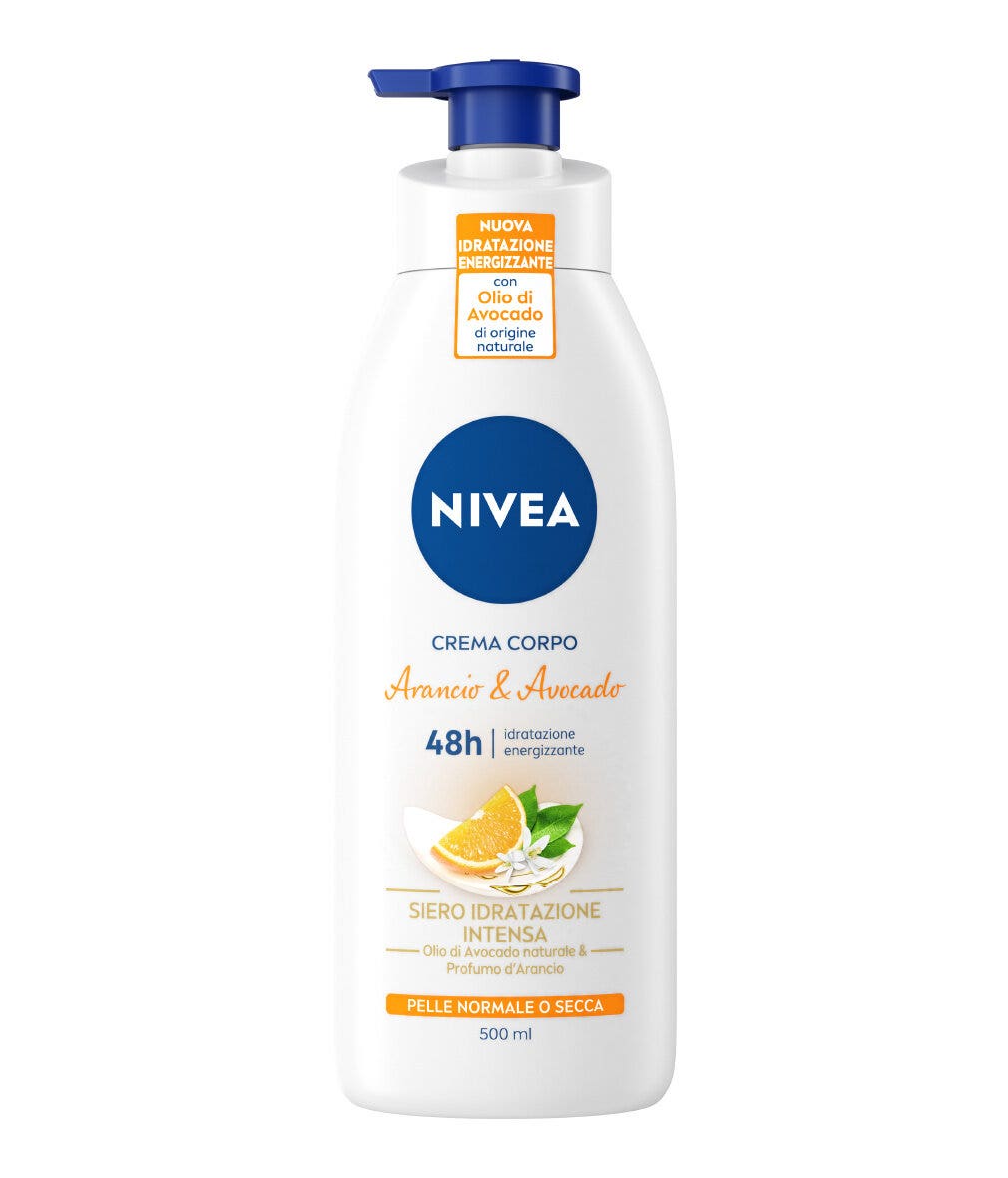 Nivea Crema Corpo Arancio E Avocado Idratante E Profumata Per Pelli Normali E Secche 500ml