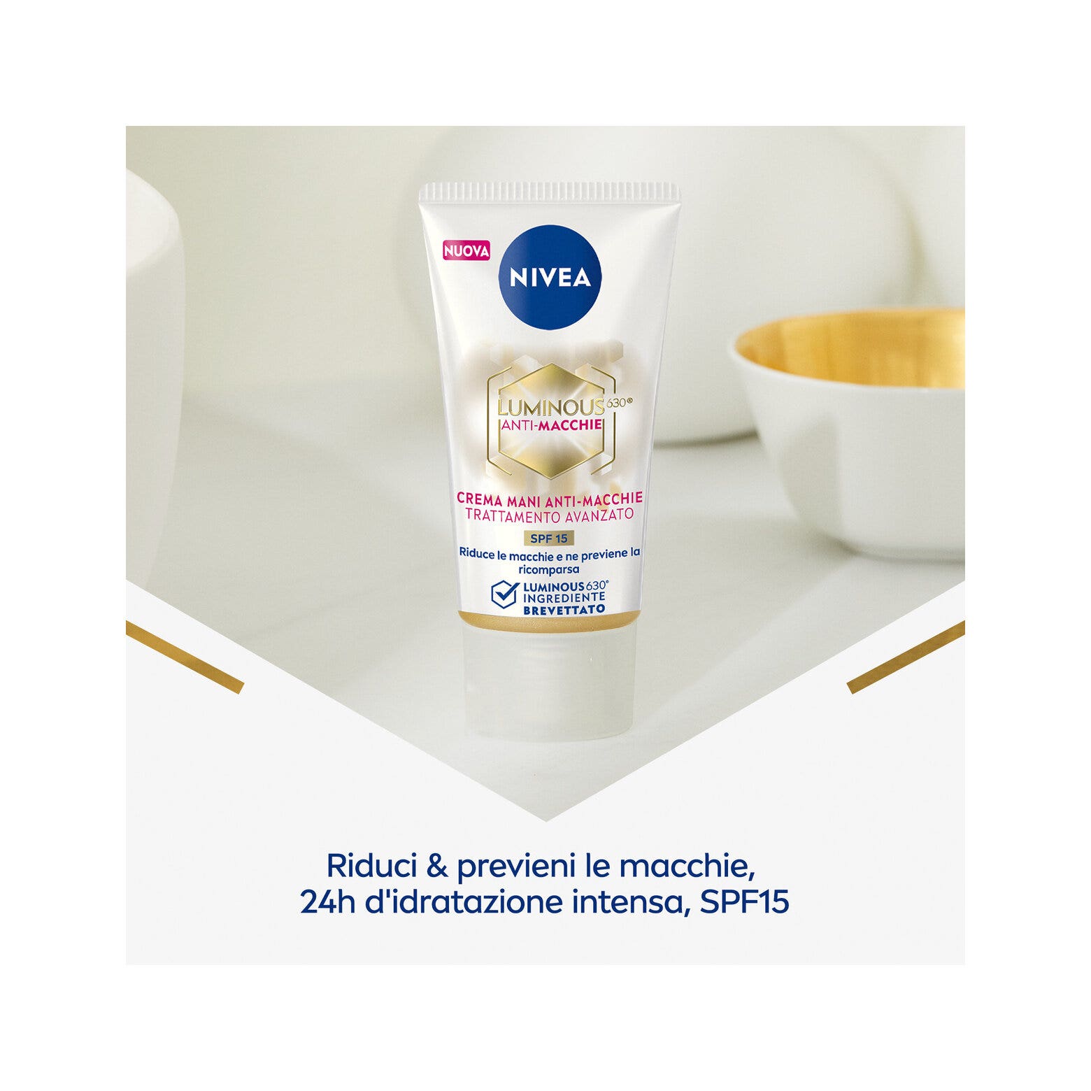 Nivea Cellular Luminous630 Crema Mani Anti-Macchie Trattamento Avanzato Anti-Età SPF15 50ml