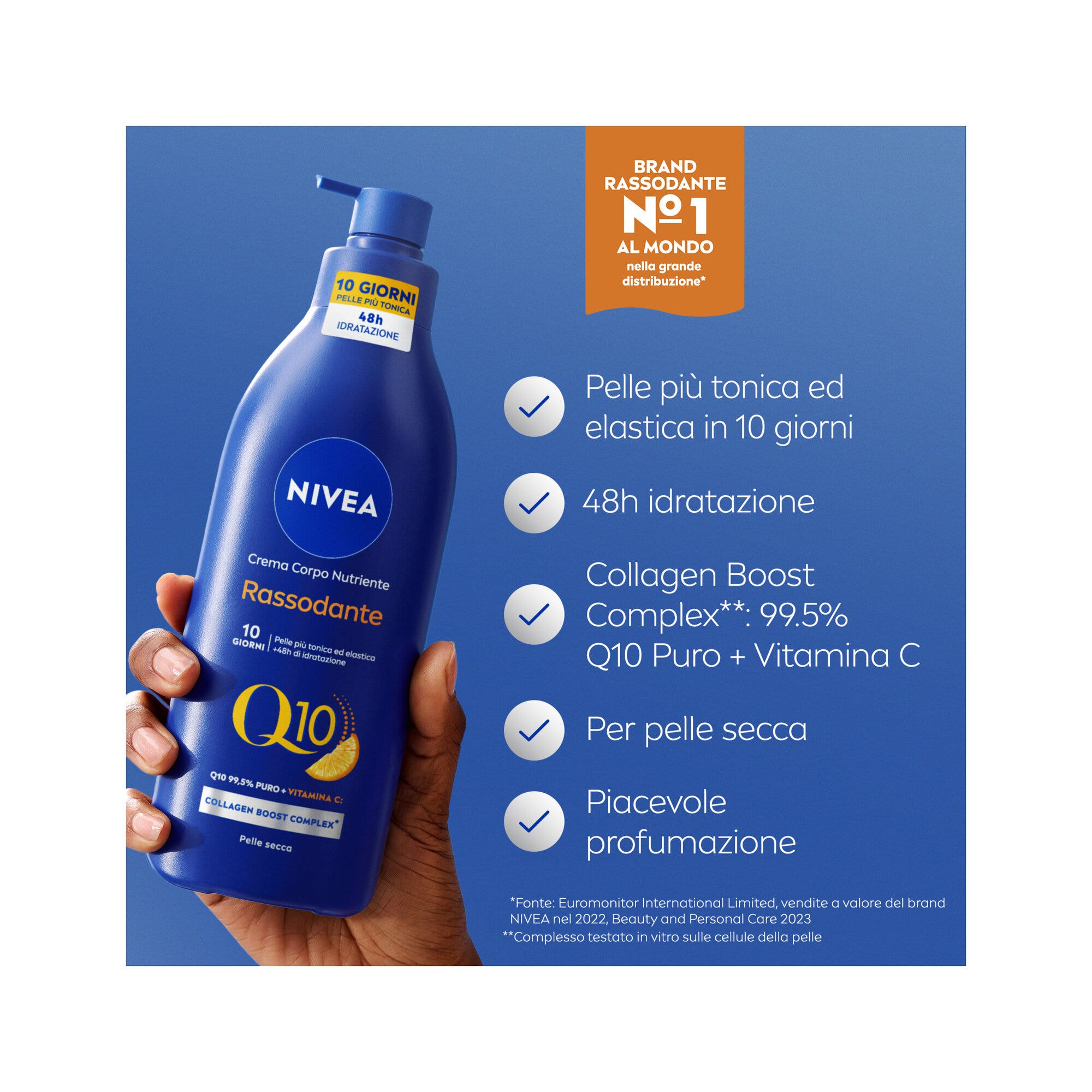Nivea Q10 Crema Corporal Nutritiva y Reafirmante Crema Corporal Reafirmante e Hidratante para Piel Seca 400 ml