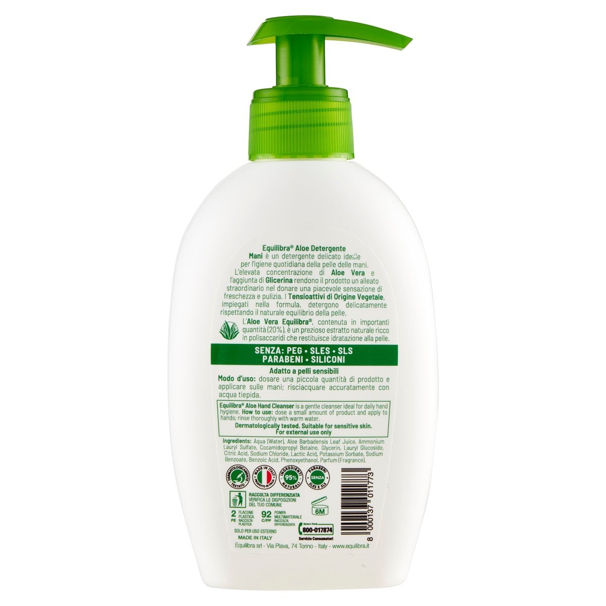 Equilibra Aloe Detergente Mani Delicato 300ml