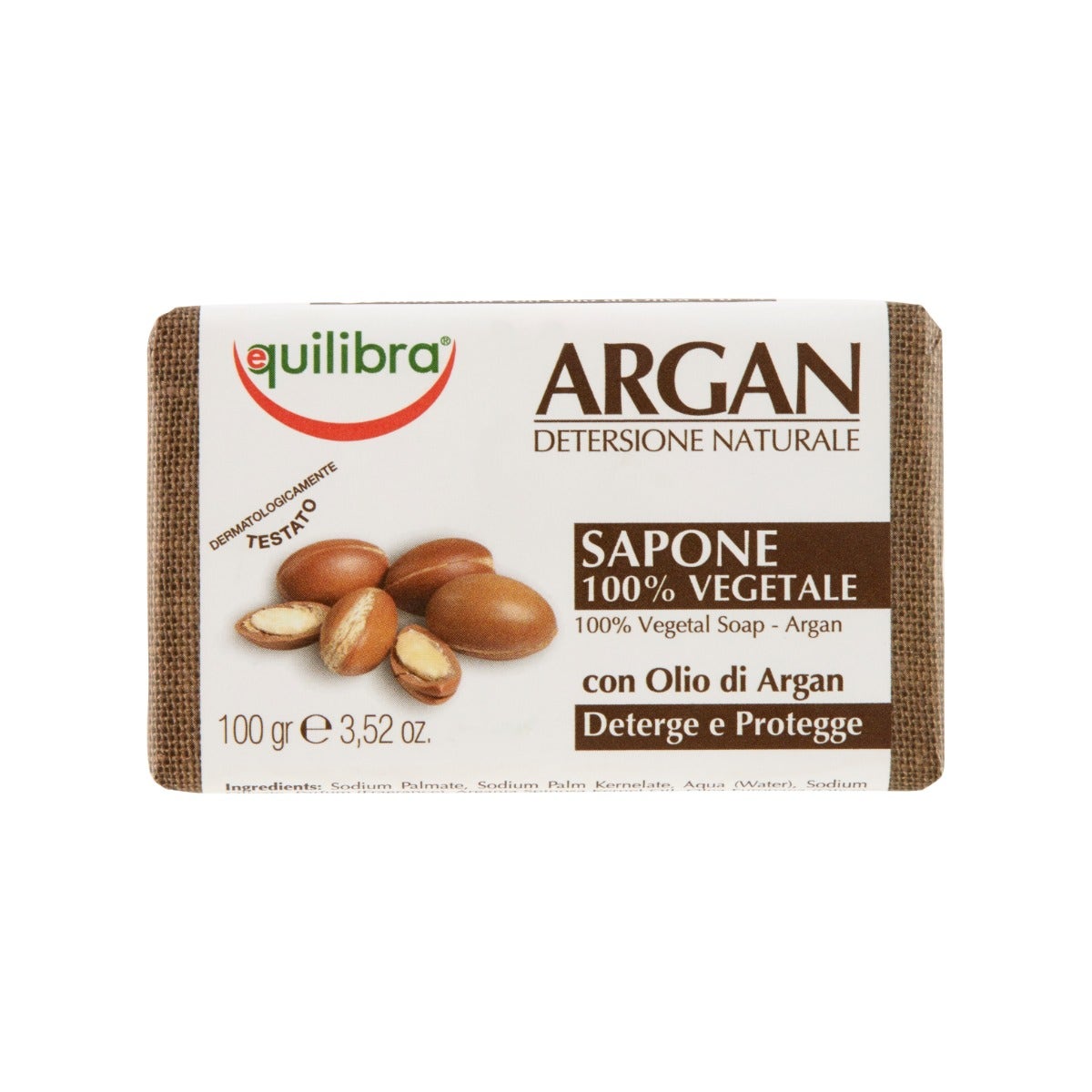 Equilibra Argan Sapone 100% Vegetale 100g