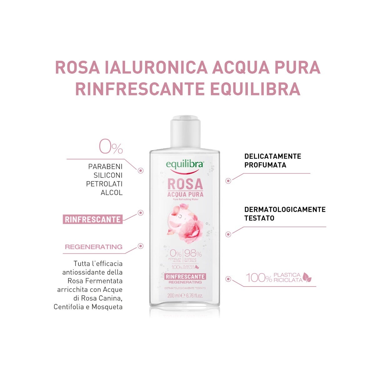Equilibra Rosa Acqua Pura Tonificante 200ml