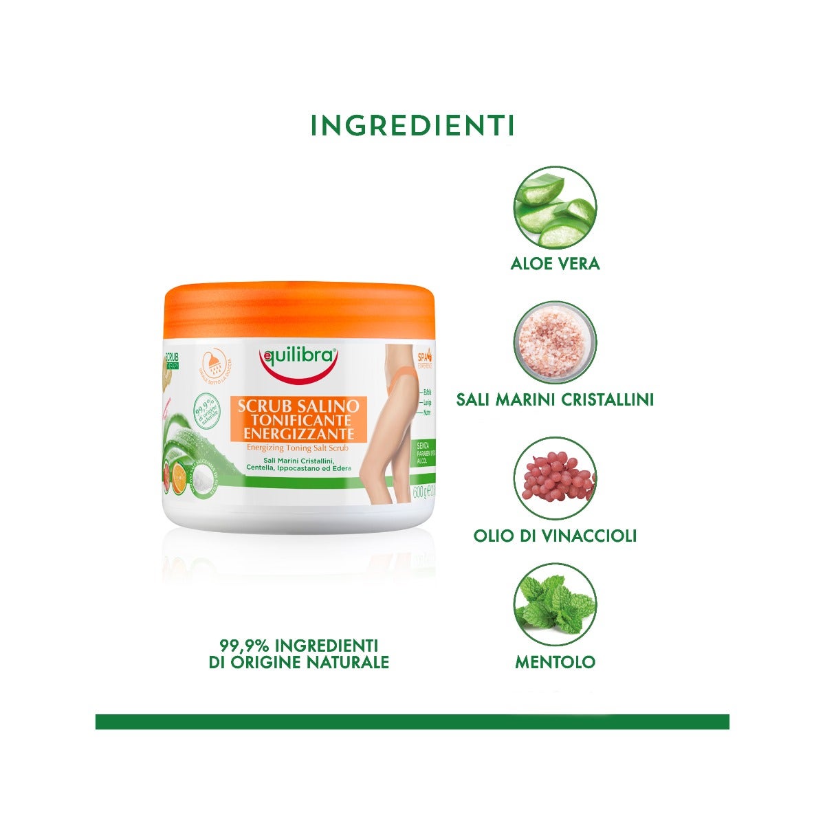 Equilibra Scrub Salino Tonificante Energizzante 600g