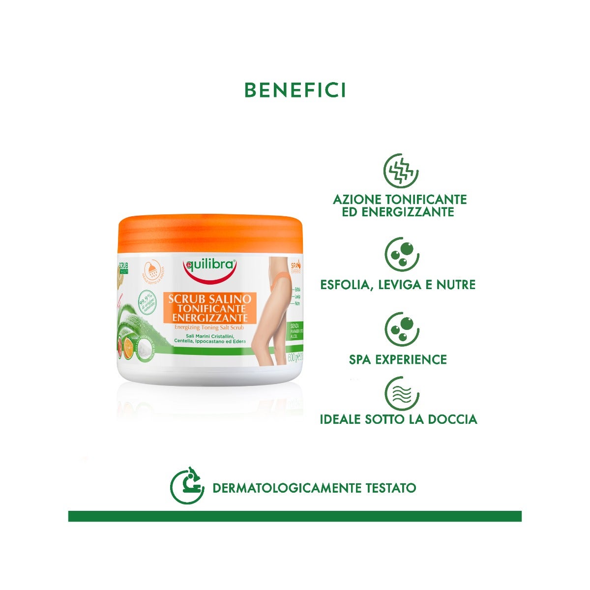 Equilibra Scrub Salino Tonificante Energizzante 600g