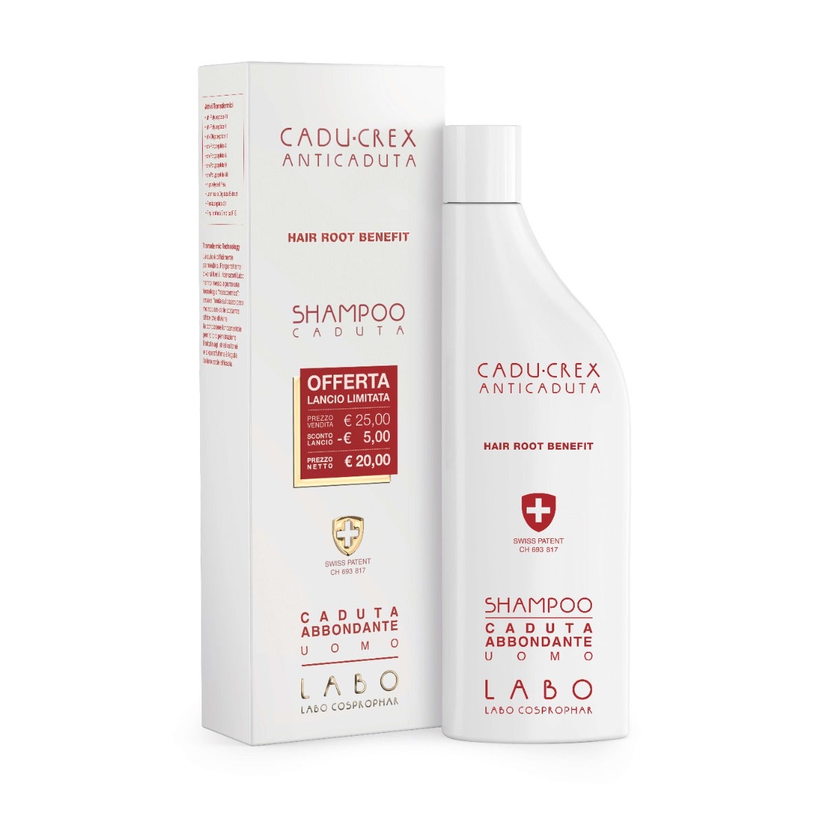 Cadu-Crex Shampoo Anticaduta Hair Root Benefit Caduta Abbondante Uomo 150ml