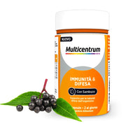 Multicentrum Inmunidad y Defensa con Saúco, Complemento Alimenticio con Vitamina C para las Defensas Inmunológicas, 30 Comprimidos