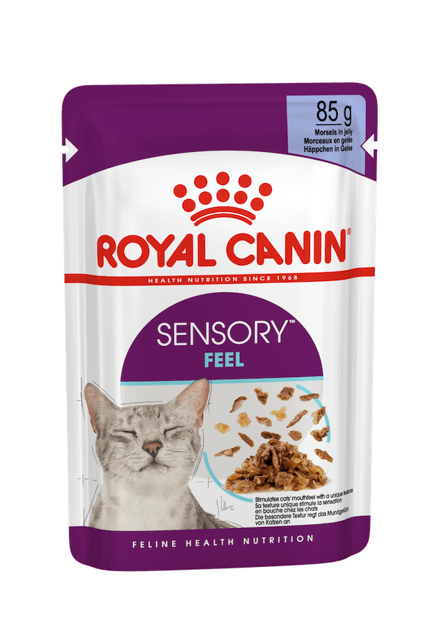 Royal Canin Sensory Feel Tiras en gelatina para gatos adultos, sobre de 85 g