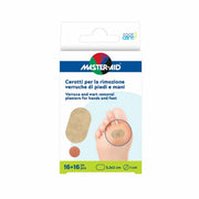 Master-Aid Parches para la eliminación de verrugas en pies y manos, 16+16 unidades