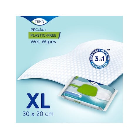 Tena Wet Wipes Plastic Free Toallitas húmedas para adultos 48 unidades