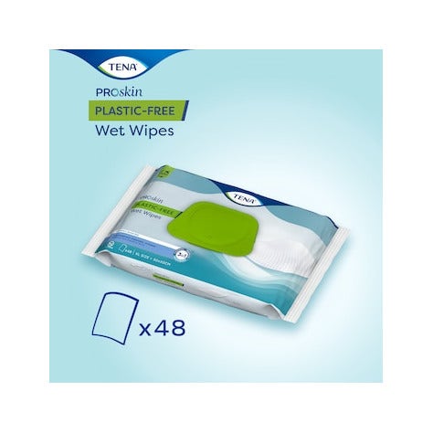 Tena Wet Wipes Plastic Free Toallitas húmedas para adultos 48 unidades