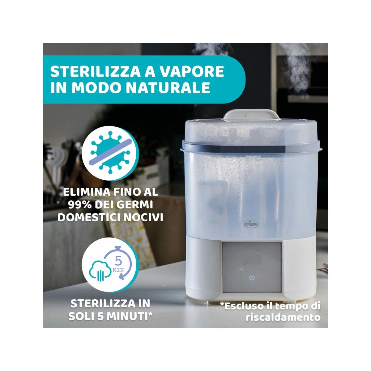 Chicco Esterilizador con secado rápido para biberones y objetos pequeños