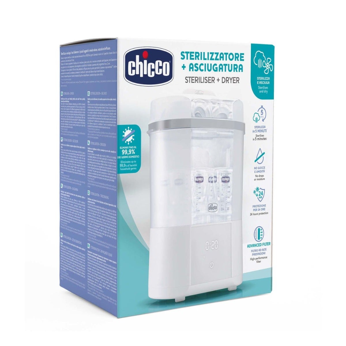 Chicco Esterilizador con secado rápido para biberones y objetos pequeños