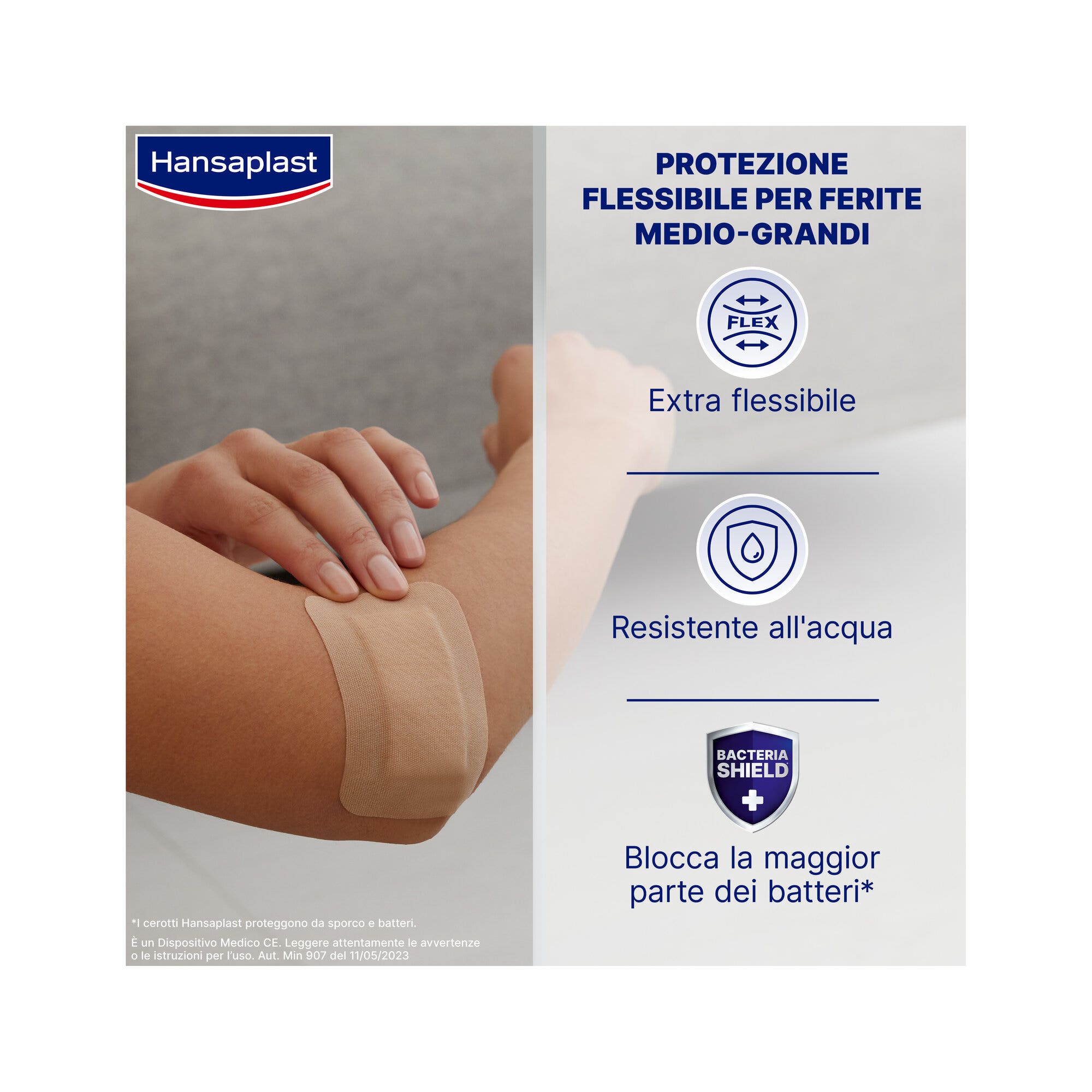 Hansaplast Cerotti Flexible XXL Medicazione Elastici Per Articolazioni 6x9cm 5 Pezzi