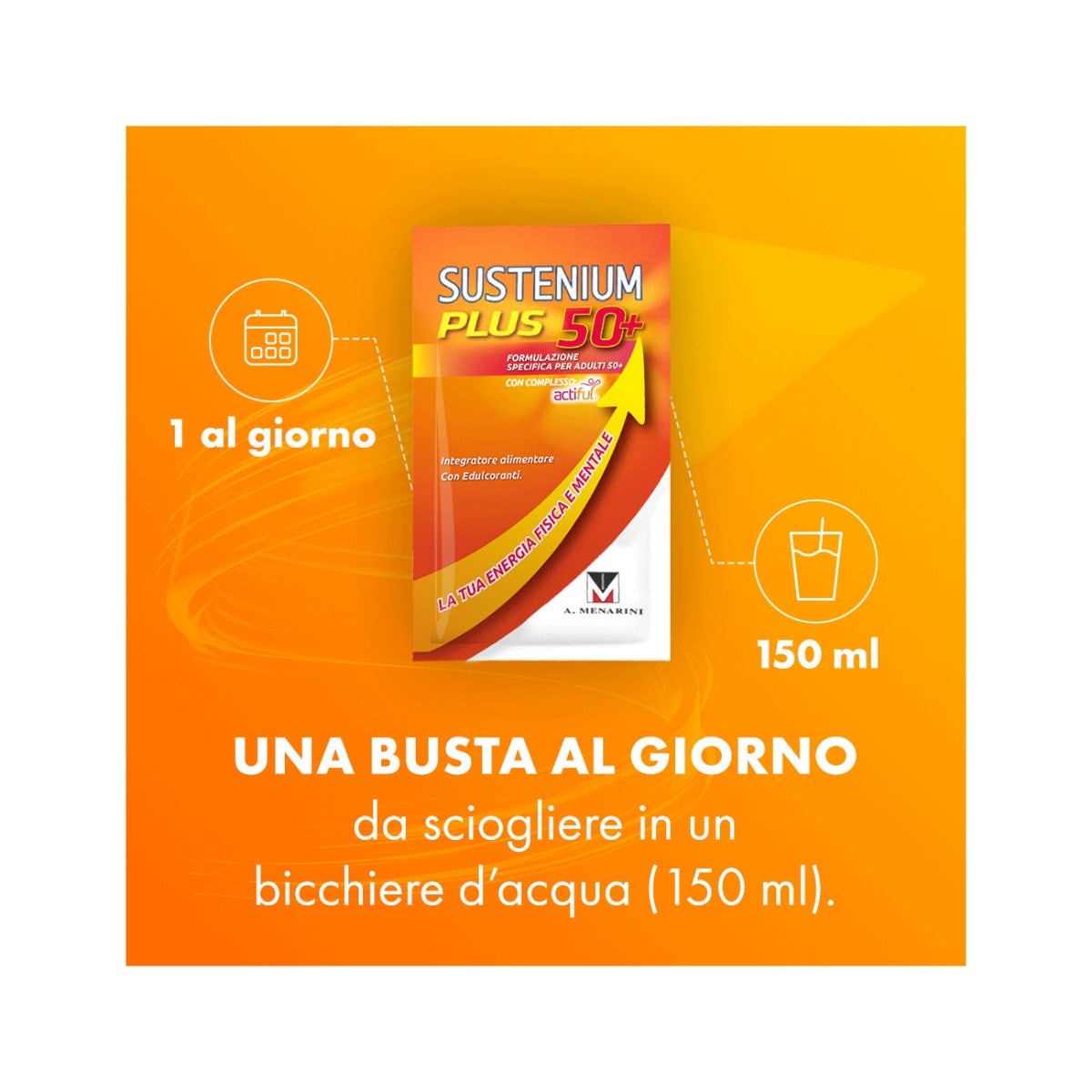 Sustenium Plus 50+ 24 sobres - Complemento energético para mayores de 50 años