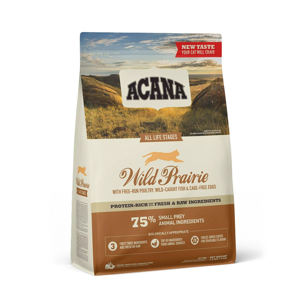Acana Gatto Wild Prairie All Life Stages Crocchette Pollame e Pesce Sacco 340g