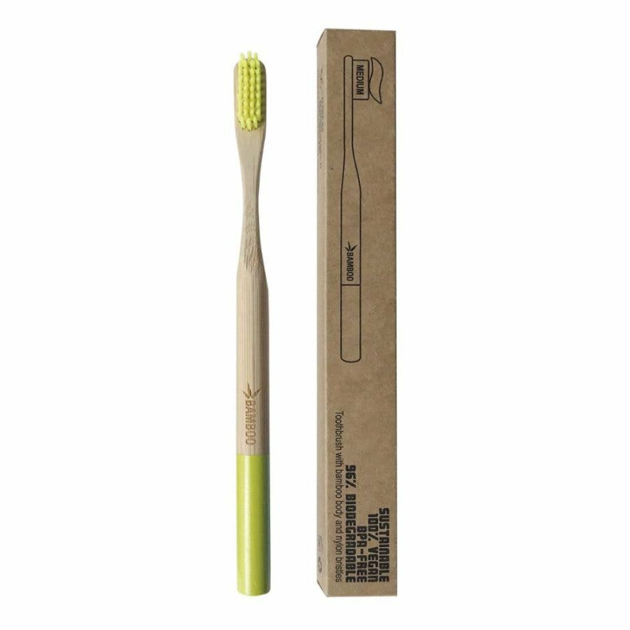 Cepillo de dientes Bamboo Hard Lime 1 unidad