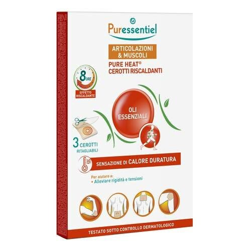 Puressentiel Parches Calentadores Pureheat para Articulaciones/Músculos, 3 unidades
