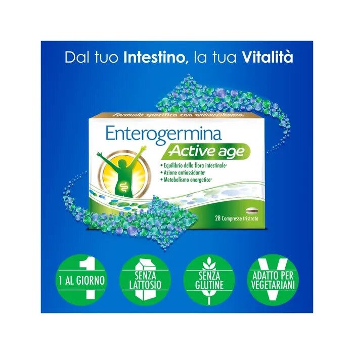 Enterogermina Active Age Suplemento Probiótico (Fermentos Lácticos) Flora Intestinal, Antioxidante, Cansancio 28 comprimidos-9