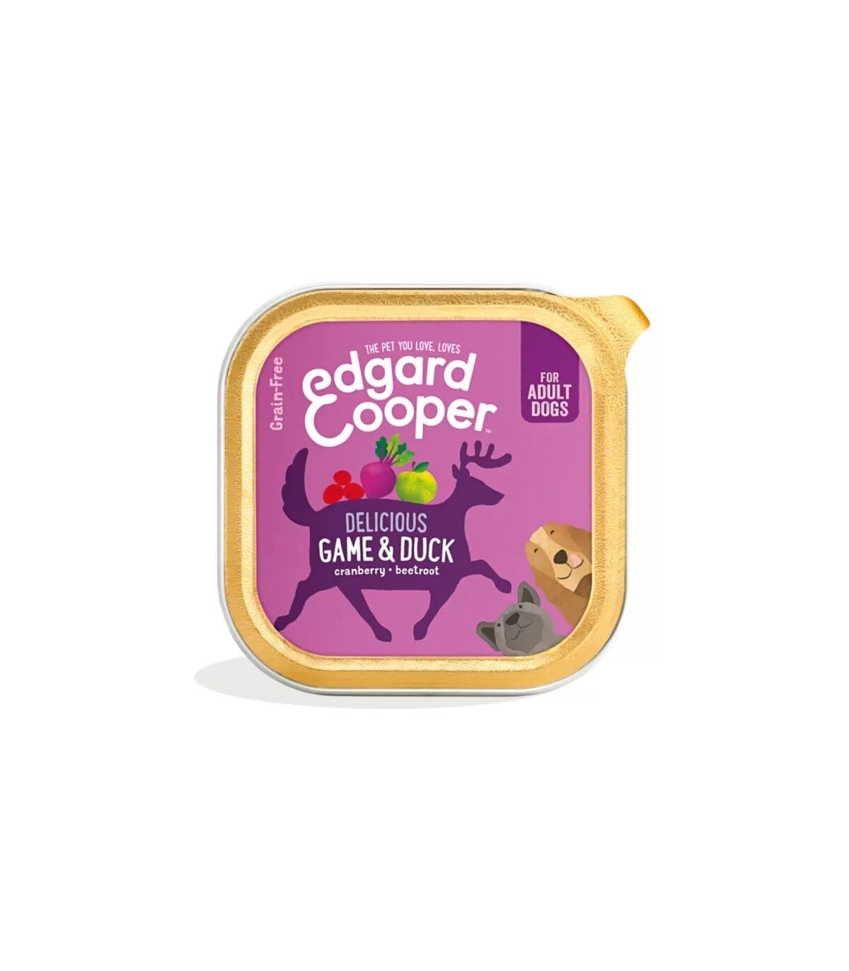 Edgard & Cooper Adult Caza y Pato sin cereales Comida húmeda para perros 150 g